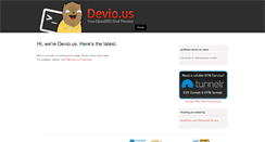 Desktop Screenshot of devio.us
